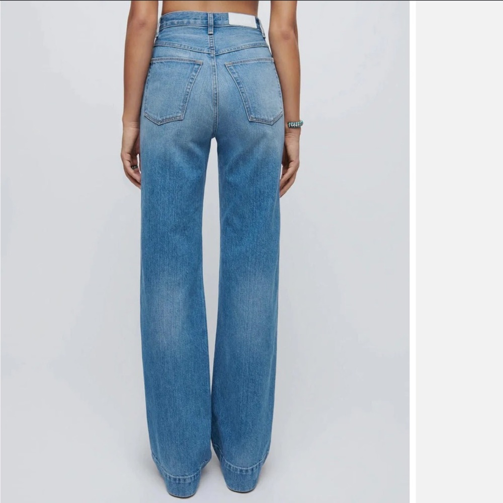Re/done 70s pocket wide leg jean euc - Picture 3 of 3